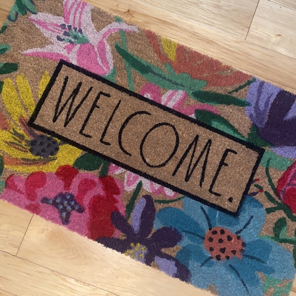 Rae Dunn Other - Rae Dunn Floral “WELCOME.” Door Mat!